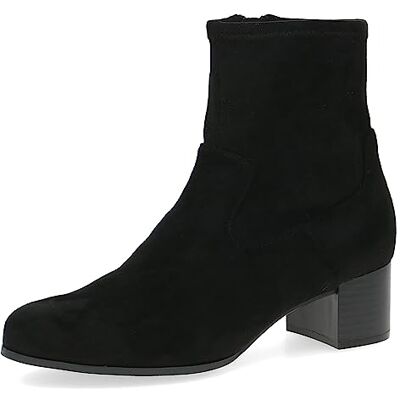 CAPRICE Women's heeled ankle boots with zipper Vegan, Black (Black Stretch), 7.5 UK CAPRICE Women's heeled ankle boots with zipper Vegan, Black (Black Stretch), 7.5 UK