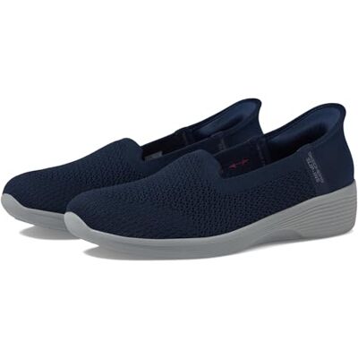 Skechers Women's Arya-Sweet Voice Hands Free Slip-ins Loafer Flat, Navy, 9 Skechers Women's Arya-Sweet Voice Hands Free Slip-ins Loafer Flat, Navy, 9