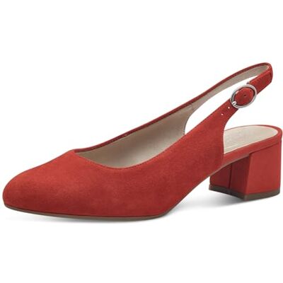Tamaris Comfort Women’s Slingback Pumps Leather Elegant, Red Suede, 5 UK Tamaris Comfort Women’s Slingback Pumps Leather Elegant, Red Suede, 5 UK