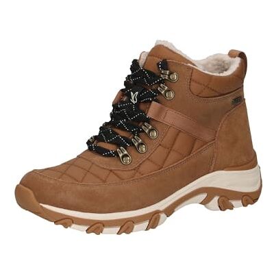 CAPRICE Women's high-top sneakers lined lace-up water-repellent, Brown (Cognac Comb), 6.5 UK CAPRICE Women's high-top sneakers lined lace-up water-repellent, Brown (Cognac Comb), 6.5 UK