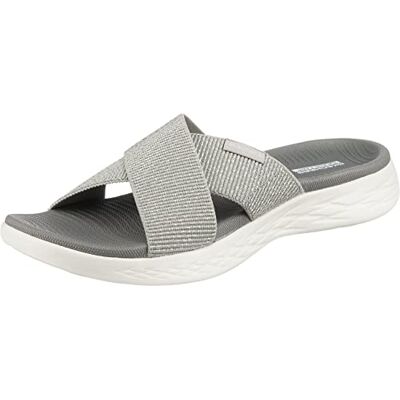 Skechers Women's On-The-Go 600 Glistening, Silver, 2 UK Skechers Women's On-The-Go 600 Glistening, Silver, 2 UK