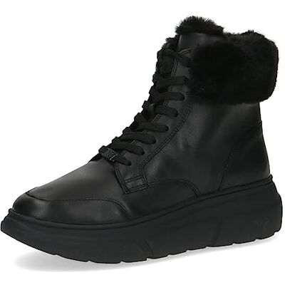 CAPRICE Women's high-top sneakers with lining Memotion made of leather Fur Width G, Black (Black Nappa), 6.5 UK CAPRICE Women's high-top sneakers with lining Memotion made of leather Fur Width G, Black (Black Nappa), 6.5 UK