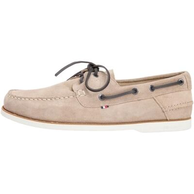 Tommy Hilfiger Men's Th Boat Shoe Core Suede Fm0Fm05387 Boat Shoes, Beige (Coastal Taupe), 6.5 Tommy Hilfiger Men's Th Boat Shoe Core Suede Fm0Fm05387 Boat Shoes, Beige (Coastal Taupe), 6.5