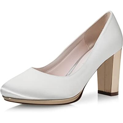 Rainbow Club Bridal Shoes Clair Ladies, Pumps, Plateau, Ivory/Cream, Satin, Comfortably Padded, Wedding Shoes, Rose/Gold Block Heel Size 36 EU (3 UK) Rainbow Club Bridal Shoes Clair Ladies, Pumps, Plateau, Ivory/Cream, Satin, Comfortably Padded, Wedding Shoes, Rose/Gold Block Heel Size 36 EU (3 UK)