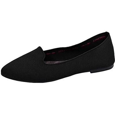 Skechers Women's Cleo-Sherlock-Engineered Knit Loafer Skimmer Ballet Flat, Black, 5.5 UK Skechers Women's Cleo-Sherlock-Engineered Knit Loafer Skimmer Ballet Flat, Black, 5.5 UK