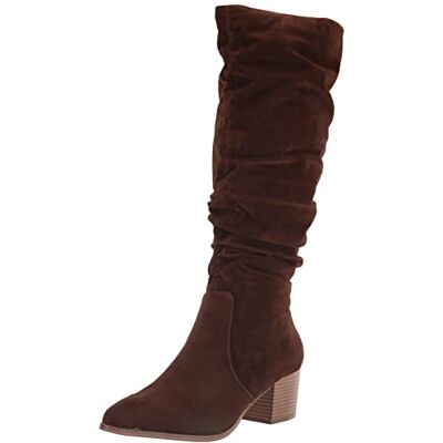 Amazon Essentials Women's Tall Block-Heeled Boots, Dark Toffee Brown, 3 UK Amazon Essentials Women's Tall Block-Heeled Boots, Dark Toffee Brown, 3 UK