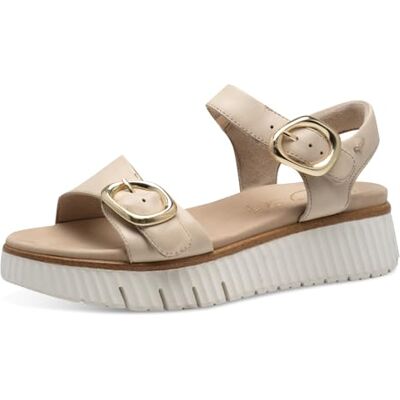 Tamaris Comfort Women’s Flat Leather Sandals Platform Tamaris Comfort Women’s Flat Leather Sandals Platform