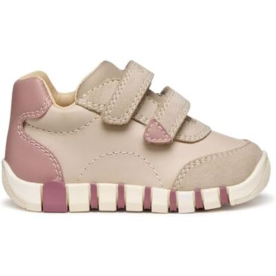 Geox Baby B IUPIDOO Girl First Walker Shoe, Papyrus/LT Rose, 4.5 UK Child Geox Baby B IUPIDOO Girl First Walker Shoe, Papyrus/LT Rose, 4.5 UK Child