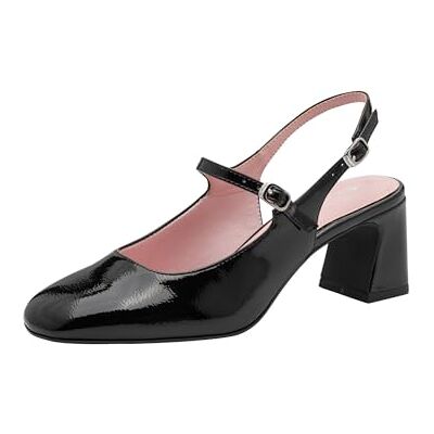 Tamaris Women's slingback pump with block heel black 5.5 UK Tamaris Women's slingback pump with block heel black 5.5 UK