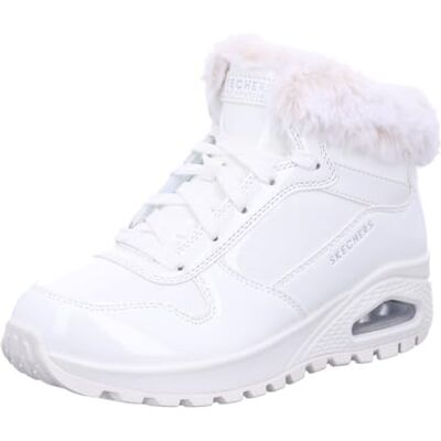 Skechers Women's UNO Rugged Fiesty Winter, White, 6 UK Casual, Air-Cooled Memory Foam, Skech-Air, Faux Fur, Lace-Up Skechers Women's UNO Rugged Fiesty Winter, White, 6 UK Casual, Air-Cooled Memory Foam, Skech-Air, Faux Fur, Lace-Up