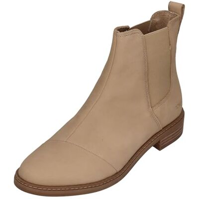 TOMS Charlie Leather Women's Chestnut Heeled Chelsea Boots TOMS Charlie Leather Women's Chestnut Heeled Chelsea Boots