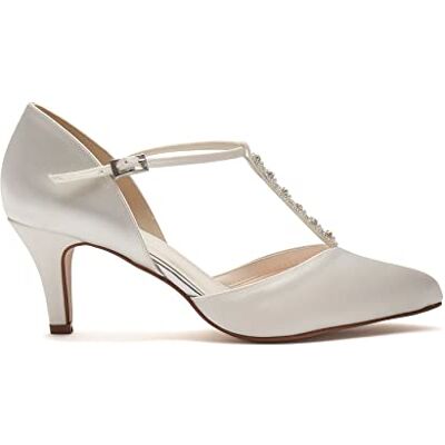 Rainbow Club Women's Cordelia T-Bar Wedding Shoes, 5 Ivory Rainbow Club Women's Cordelia T-Bar Wedding Shoes, 5 Ivory