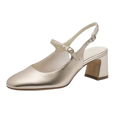 Tamaris Women's slingback pump with block heel metallic 5 UK Tamaris Women's slingback pump with block heel metallic 5 UK