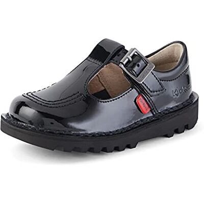 Kickers Girl's Kick T Bar Black School Shoes Classic & Stylish Extra Comfortable Premium Quality, Black, 8 UK Child Kickers Girl's Kick T Bar Black School Shoes Classic & Stylish Extra Comfortable Premium Quality, Black, 8 UK Child