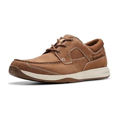 Clarks Men's Sailview Lace Boat Shoe, Light Tan Nubuck, 12 Clarks Men's Sailview Lace Boat Shoe, Light Tan Nubuck, 12