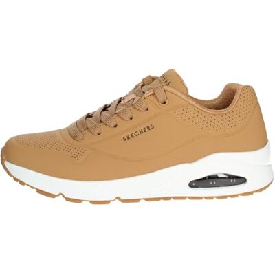Skechers Men's Uno Stand on Air Sneaker, Tan Durabuck Trim, 7 UK Skechers Men's Uno Stand on Air Sneaker, Tan Durabuck Trim, 7 UK