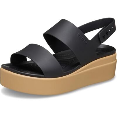Crocs Women,Brooklyn Low Wedge, Black/Cashew, 9 UK Women Crocs Women,Brooklyn Low Wedge, Black/Cashew, 9 UK Women