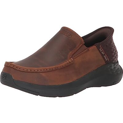 Skechers Men's Parson Oswin Slip in, Brown, 8.5 Skechers Men's Parson Oswin Slip in, Brown, 8.5