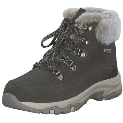 Skechers Women's Trego Snow Worries Boots, Olive Suede/Duraleather/Faux Fur, 5.5 UK Skechers Women's Trego Snow Worries Boots, Olive Suede/Duraleather/Faux Fur, 5.5 UK