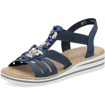 Rieker Women's Mules V0649, Women's Slippers, Blue 14, 6 UK Rieker Women's Mules V0649, Women's Slippers, Blue 14, 6 UK