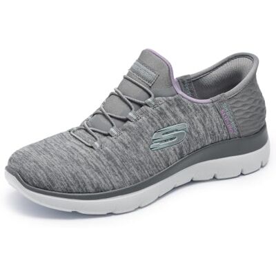 Skechers Women's Summits Dazzling Haze Slip-In Trainers, Gray Mesh/Multi Trim, 3 UK Skechers Women's Summits Dazzling Haze Slip-In Trainers, Gray Mesh/Multi Trim, 3 UK