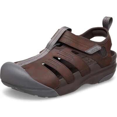 Crocs Men's Sandal, Yukon Fisherman, Espresso, 4 UK Men Crocs Men's Sandal, Yukon Fisherman, Espresso, 4 UK Men