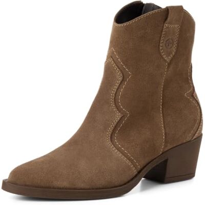 Tamaris Women's Flat Cowboy Boot, brown, 37 EU Tamaris Women's Flat Cowboy Boot, brown, 37 EU