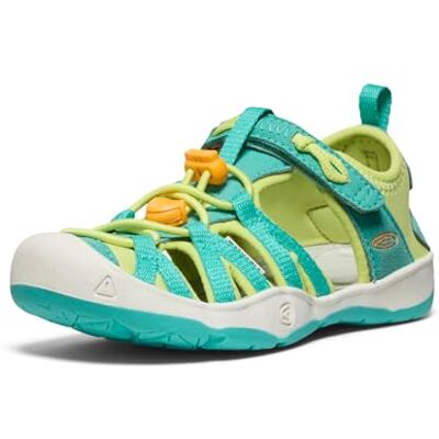 KEEN Unisex-Child Moxie Closed Toe Casual Sandals, Bright Aqua/Bright Marigold, 1 KEEN Unisex-Child Moxie Closed Toe Casual Sandals, Bright Aqua/Bright Marigold, 1