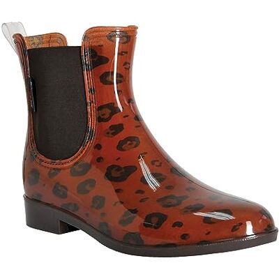 Regatta Womens/Ladies Harriet Animal Print Wellington Boots (7 UK) (Copper Almond/Chocolate) Regatta Womens/Ladies Harriet Animal Print Wellington Boots (7 UK) (Copper Almond/Chocolate)