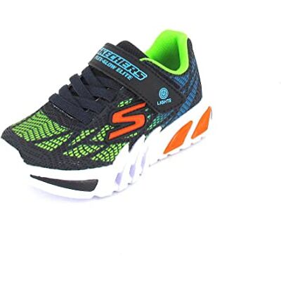 Skechers Boy's Flex Glow Elite Vorlo Sneakers, Navy Synthetic/Multi Trim, 2 UK Child Skechers Boy's Flex Glow Elite Vorlo Sneakers, Navy Synthetic/Multi Trim, 2 UK Child