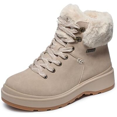 Skechers Women's Park City Boots, Natural Duraleather/Faux Fur, 8 UK Skechers Women's Park City Boots, Natural Duraleather/Faux Fur, 8 UK