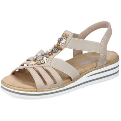Rieker Women's Mules V0649, Women's Slippers, Beige 62, 4 UK Rieker Women's Mules V0649, Women's Slippers, Beige 62, 4 UK