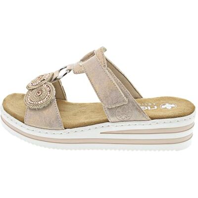 Rieker Female V0200 Women's Mules Pink, Gold 90, 5 UK Rieker Female V0200 Women's Mules Pink, Gold 90, 5 UK