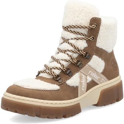 Rieker Women Lace Up Ankle Boots X8611 Women Ankle Boots Loose Insole, Beige Combi 60, 3.5 UK Rieker Women Lace Up Ankle Boots X8611 Women Ankle Boots Loose Insole, Beige Combi 60, 3.5 UK