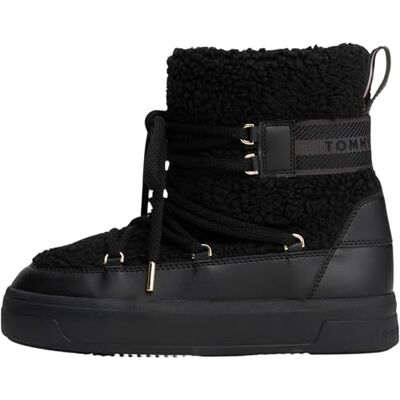 Tommy Hilfiger Women’s Faux Shearling Lace-up Ankle Boots Tommy Hilfiger Women’s Faux Shearling Lace-up Ankle Boots