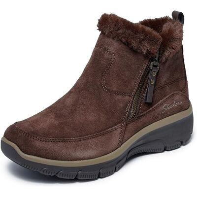 Skechers Women's Easy Going Cool Zip! Boots, Chocolate Suede, 6 UK Skechers Women's Easy Going Cool Zip! Boots, Chocolate Suede, 6 UK