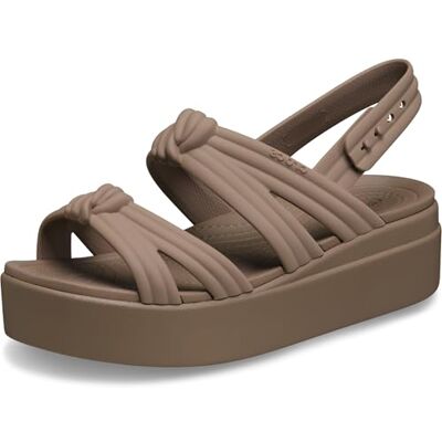 Crocs Women,Brooklyn Knot Low Wedge, Latte, 9 UK Women Crocs Women,Brooklyn Knot Low Wedge, Latte, 9 UK Women