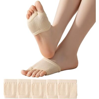 DUNKOING Women Open Toe Half Socks Cotton Peep Toe Mule Sandal Sock for Clogs Flip Flop Slide Slipper Liner Sock 5-9, 5 Beige, 4-8 UK DUNKOING Women Open Toe Half Socks Cotton Peep Toe Mule Sandal Sock for Clogs Flip Flop Slide Slipper Liner Sock 5-9, 5 Beige, 4-8 UK