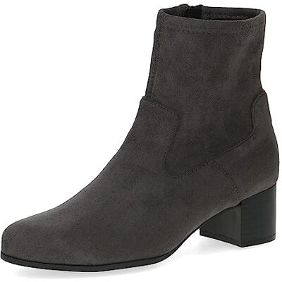 CAPRICE Women's heeled ankle boots with zipper Vegan, Gray (Dk Grey Str.), 3.5 UK CAPRICE Women's heeled ankle boots with zipper Vegan, Gray (Dk Grey Str.), 3.5 UK