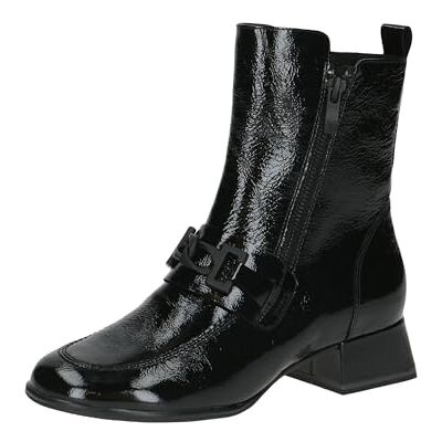 CAPRICE Women's leather heeled ankle boots with block heel, Black (Black Naplak), 3.5 UK CAPRICE Women's leather heeled ankle boots with block heel, Black (Black Naplak), 3.5 UK