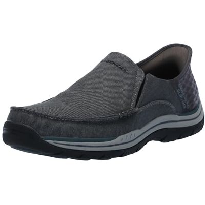 Skechers Men's Expected-Cayson Moc Toe Canvas Slip-Ins, Black, 10.5 UK Skechers Men's Expected-Cayson Moc Toe Canvas Slip-Ins, Black, 10.5 UK
