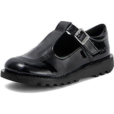 Kickers Girl's Kick T Bar Black School Shoes Classic & Stylish Extra Comfortable Premium Quality, Black, 2.5 UK Child Kickers Girl's Kick T Bar Black School Shoes Classic & Stylish Extra Comfortable Premium Quality, Black, 2.5 UK Child