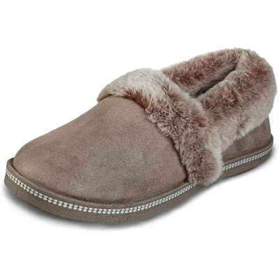 Skechers Women's Cozy Campfire Team Toasty Low Top Slippers, Beige Dark Taupe Microfiber Suede Faux Fur Line Dktp, 4 UK Skechers Women's Cozy Campfire Team Toasty Low Top Slippers, Beige Dark Taupe Microfiber Suede Faux Fur Line Dktp, 4 UK