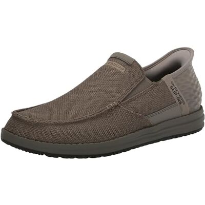 Skechers Men's Melson-Bentin 210596 Moc Toe Casual Slip-Ins, Beige, 12 UK Skechers Men's Melson-Bentin 210596 Moc Toe Casual Slip-Ins, Beige, 12 UK