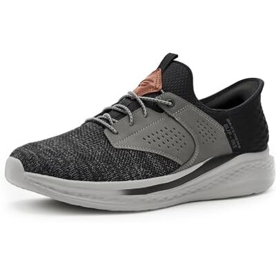 Skechers Men's Slade Caster Trainer, Black, 7 UK Skechers Men's Slade Caster Trainer, Black, 7 UK