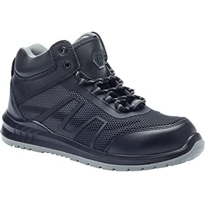 Blackrock Wilson S1-P Safety Boots, Anti Static, Black Leather Safety Hiker Boots with Steel Toe Cap & Protective Steel Midsole, Ankle Support, Anti Slip Sole, Lightweight Blackrock Wilson S1-P Safety Boots, Anti Static, Black Leather Safety Hiker Boots with Steel Toe Cap & Protective Steel Midsole, Ankle Support, Anti Slip Sole, Lightweight