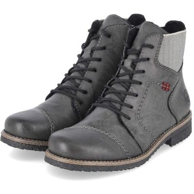 Rieker 73522-45 Women's Synthetic Lace-Up Boots in Grey, Grey 45, 6.5 UK Rieker 73522-45 Women's Synthetic Lace-Up Boots in Grey, Grey 45, 6.5 UK