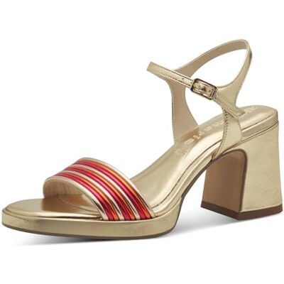 Tamaris Women's 1-28368-42 Heeled Sandals, metallic, 4 UK Tamaris Women's 1-28368-42 Heeled Sandals, metallic, 4 UK