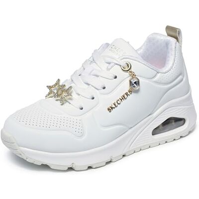 Skechers Girl's Uno Gen1 Trendy JewelsSneaker Casual, Air-Cooled Memory Foam, Visible Skech-Air Midsole, Lace-up Skechers Girl's Uno Gen1 Trendy JewelsSneaker Casual, Air-Cooled Memory Foam, Visible Skech-Air Midsole, Lace-up