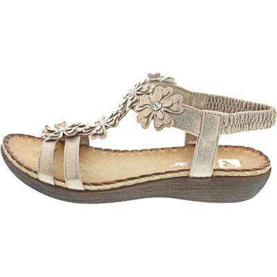 Rieker Women's V7573 Wedge Sandals, Gold, 38 EU Rieker Women's V7573 Wedge Sandals, Gold, 38 EU